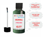 paint code location Vauxhall Corsa Cypress Green Code 42L/377