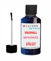 Vauxhall Corsa-E Dark Ink/Ocean Blue Code Gyg/22T Touch Up Paint