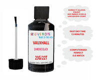 paint code location Vauxhall Corsa-E Diamond Black Code 23G/22T