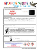 Touch Up Paint Instructions for use Vauxhall Mokka-E Diamond Black Code 23G/22T