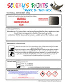 Touch Up Paint Instructions for use Vauxhall Kadett Anthracite/Anthrazit Code 81L/266