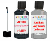 Vauxhall Kadett Dolphin Grey/Delphingrau Code 84L/661/91U Anti rust primer protective paint