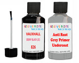 Vauxhall Monterey Ebony Black (2C) Code 826 Anti rust primer protective paint