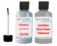 Vauxhall Karl Eisblau/Blue Ray Code G54/189X Anti rust primer protective paint