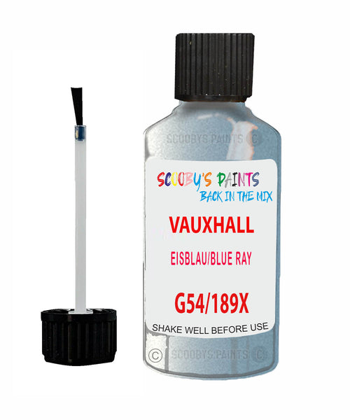 Vauxhall Karl Eisblau/Blue Ray Code G54/189X Touch Up Paint
