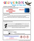 Touch Up Paint Instructions for use Vauxhall Coupe Europe Blue/Europablau Code 23L/294/2Ku