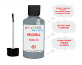 paint code location Vauxhall Astra Fehgrau 7000 Code 685