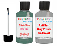 Vauxhall Corsa Fifties Green Code 386/86U/02L Anti rust primer protective paint