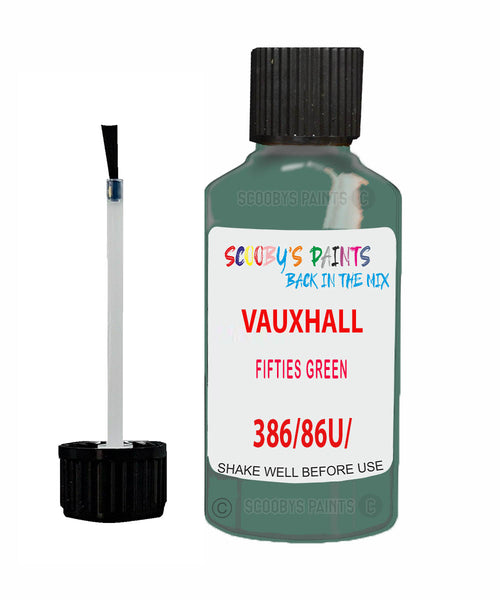 Vauxhall Corsa Fifties Green Code 386/86U/02L Touch Up Paint