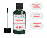 paint code location Vauxhall Frontera Forest Green/Forstgruen Code 44L/3745