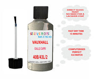 paint code location Vauxhall Astra Giallo Capri Code 40B/43L/2Vu