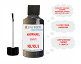 paint code location Vauxhall Frontera Graphite Code 95L/95L/363