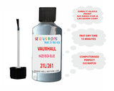 paint code location Vauxhall Cavalier Haze/Ibiza Blue Code 21L/261