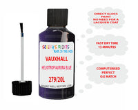 paint code location Vauxhall Corsa Heliotrop/Aurora Blue Code 279/20L