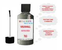 paint code location Vauxhall Campo Hunting Green Code 763