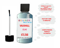 paint code location Vauxhall Calibra Iceland Code 67L/368