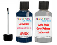Vauxhall Crossland Indigoblau/Aegean Blue Code 23A/493C Anti rust primer protective paint