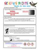 Touch Up Paint Instructions for use Vauxhall Antara Karbongrau/Technical Grey Code 656R/177/86R