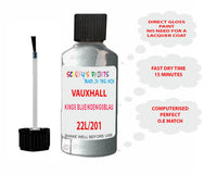 paint code location Vauxhall Combo Kings Blue/Koenigsblau Code 22L/201