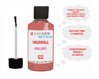 paint code location Vauxhall Karl Korallenrot Code G32