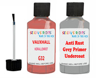 Vauxhall Karl Rocks Korallenrot Code G32 Anti rust primer protective paint