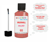 paint code location Vauxhall Karl Rocks Korallenrot Code G32