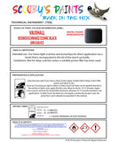 Touch Up Paint Instructions for use Vauxhall Agila Kosmosschwarz/Cosmic Black Code Ghw/Gab/Ace