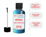 paint code location Vauxhall Frontera Laser (Lt Electric) Blue Code 257/12L
