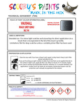 Touch Up Paint Instructions for use Vauxhall Cavalier Magic Grey/Grau Code 86L/144