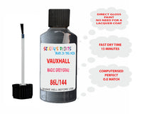 paint code location Vauxhall Cavalier Magic Grey/Grau Code 86L/144