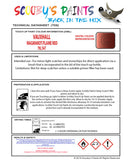 Touch Up Paint Instructions for use Vauxhall Kadett Cabrio Magmarot/Flame Red Code 79L/547