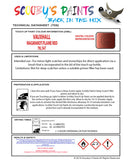 Touch Up Paint Instructions for use Vauxhall Corsa Vxr Magmarot/Flame Red Code 79L/547