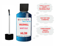 paint code location Vauxhall Calibra Magnetic Blue Code 64L/288