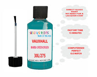 paint code location Vauxhall Combo Mamba Green/Gruen Code 30L/275