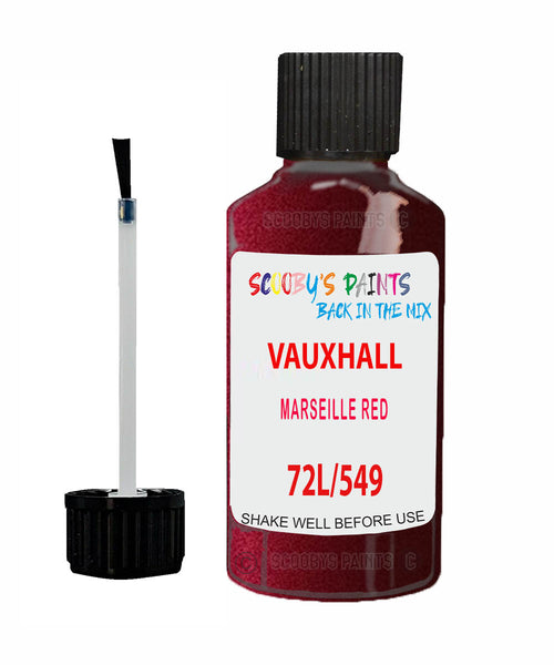 Vauxhall Kadett Marseille Red Code 72L/549 Touch Up Paint