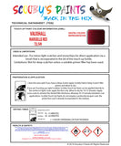 Touch Up Paint Instructions for use Vauxhall Kadett Cabrio Marseille Red Code 72L/549