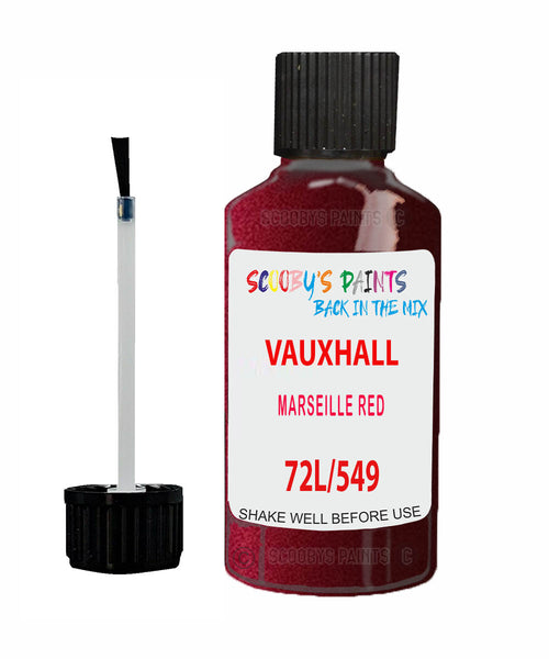 Vauxhall Astra Marseille Red Code 72L/549 Touch Up Paint