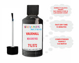 paint code location Vauxhall Cavalier Mexicorot/Red Code 71L/572