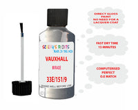 paint code location Vauxhall Astra Mirage Code 33E/151/94L