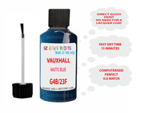 paint code location Vauxhall Corsa-E Nautic Blue Code G4B/23F