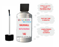 paint code location Vauxhall Cavalier Nautilus Blue Code 14U