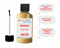 paint code location Vauxhall Combo Nepal Yellow Code 3Hu/37K/40D