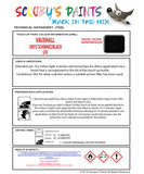 Touch Up Paint Instructions for use Vauxhall Combo Onyx Schwarz/Black Code G7R