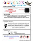 Touch Up Paint Instructions for use Vauxhall Amerpa-E Onyxschwarz/Mineral Black Code Gb0/506B