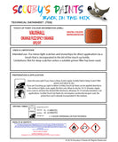 Touch Up Paint Instructions for use Vauxhall Crossland Orange Fizz/Spicy Orange Code Gpq/50T