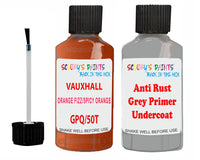 Vauxhall Crossland Orange Fizz/Spicy Orange Code Gpq/50T Anti rust primer protective paint