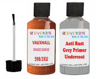 Vauxhall Astra Coupe Orange Sunrise Code 598/3Xu Anti rust primer protective paint