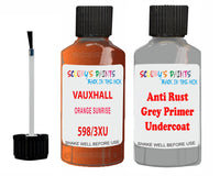Vauxhall Coupe Orange Sunrise Code 598/3Xu Anti rust primer protective paint