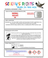 Touch Up Paint Instructions for use Vauxhall Grandland Pearl White Code Kwe