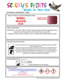 Touch Up Paint Instructions for use Vauxhall Agila Perlcolorrot/Red Code 502G/20H